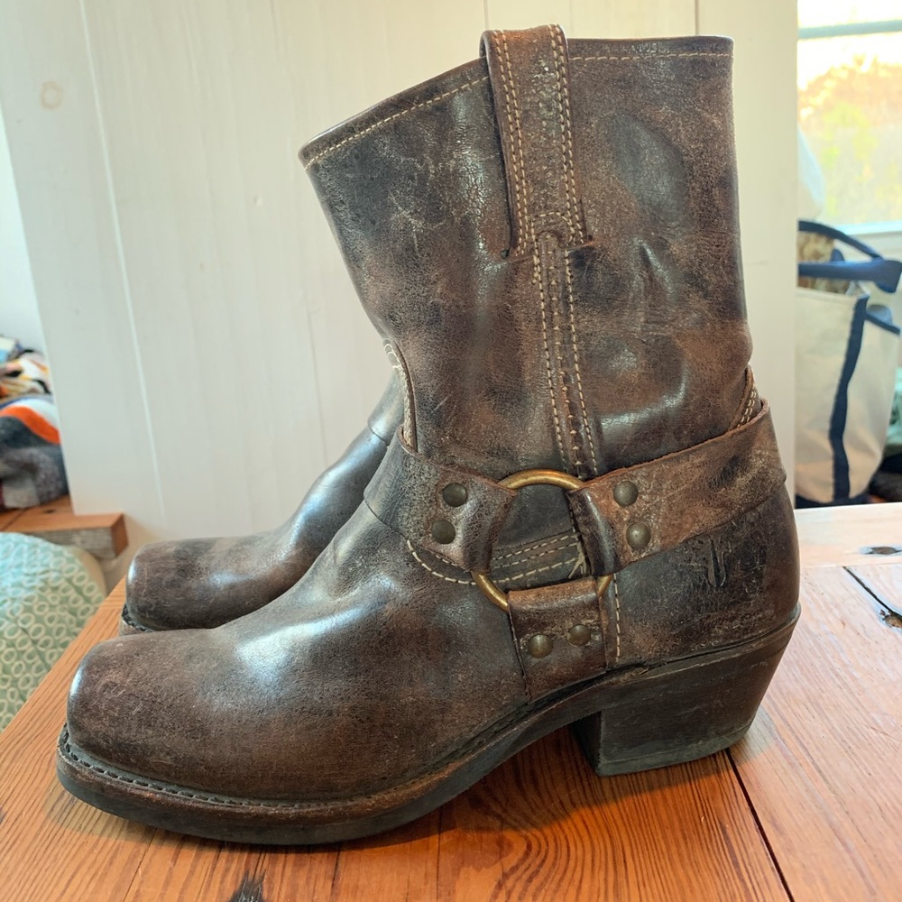 Frye harness boots , women’s 7.5